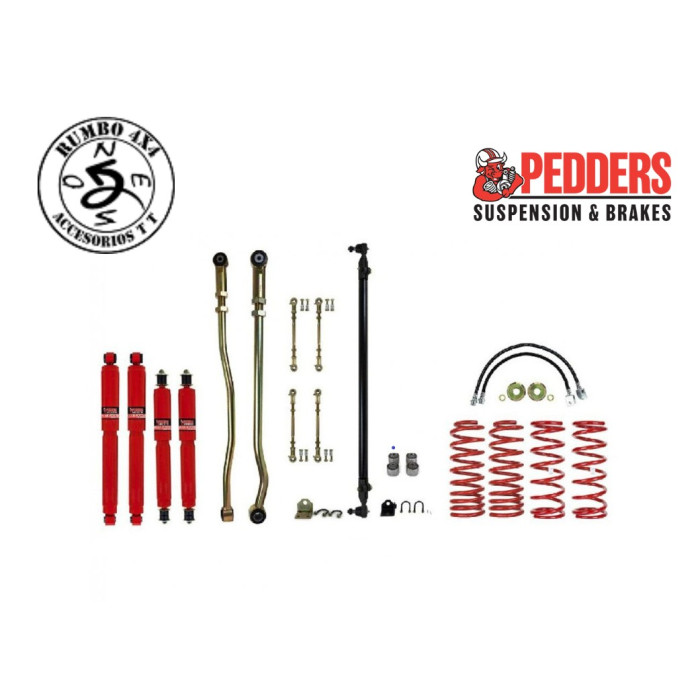 KIT PEDDERS NISSAN PATROL GR Y61 LARGO 2.8 +100mm. KIT PEDDERS NISSAN PATROL GR Y61 LARGO 2.8 +100mm.