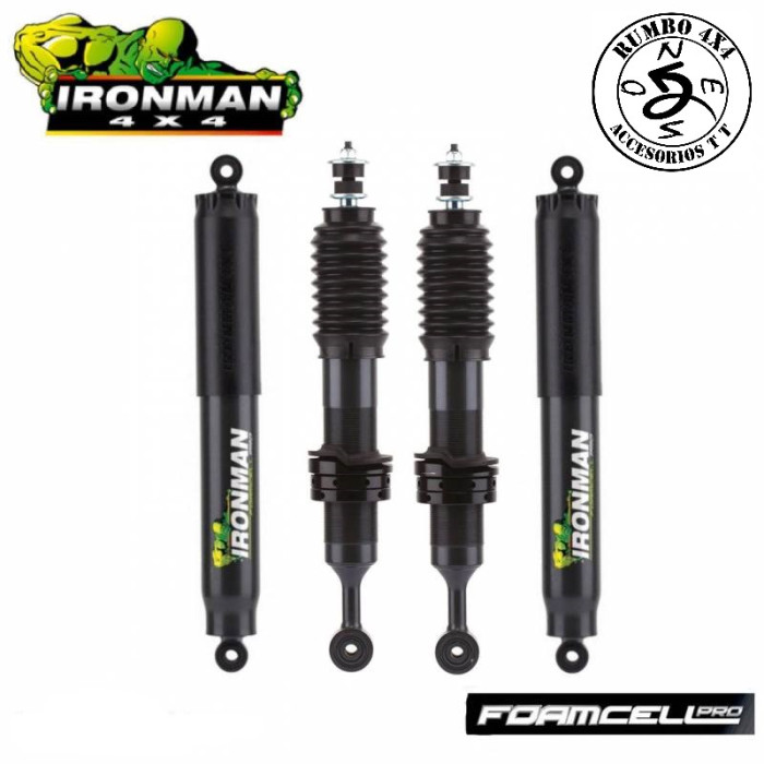KIT 4 AMORTIGUADORES IRONMAN FJ CRUISER PRO KIT 4 AMORTIGUADORES IRONMAN FJ CRUISER PRO